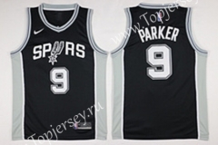 San Antonio Spurs Black #9 NBA Jersey
