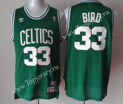 Retro Edition Boston Celtics Green Printing #33 NBA Jersey
