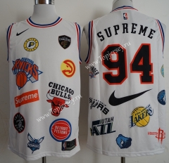 (Supreme x Nike x NBA) White #94 NBA Jersey