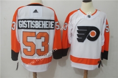 Philadelphia Flyers White&Orange #53 NHL Jersey