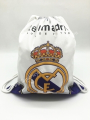 Real Madrid White Drawstring Bag