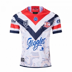 2019-2020 Australia Roosters White Thailand Rugby Shirt