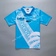 2019-2020 Fiji Away Blue Rugby Shirt