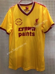 Retro Version 85-86 Liverpool Away Yellow Thailand Soccer Jersey AAA-811
