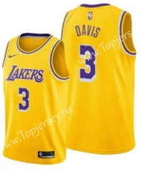 Los Angeles Lakers Yellow #3 NBA Jersey