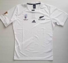 2019 World Cup All Blacks Away White Thailand Rugby Shirt