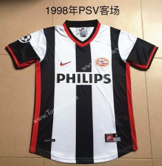 Retro Version 1998 PSV Eindhoven Black&White Thailand Soccer Jersey AAA-DG