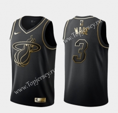 Miami Heat Black&Gold #3 NBA Jersey