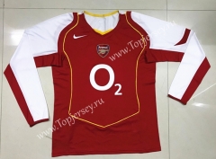 Retro Version 2004-2005 Arsenal Home Red Thailand LS Soccer Jersey AAA-SL
