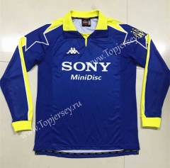 Retro Version 1998 Juventus Blue LS Thailand Soccer Jersey AAA-SL