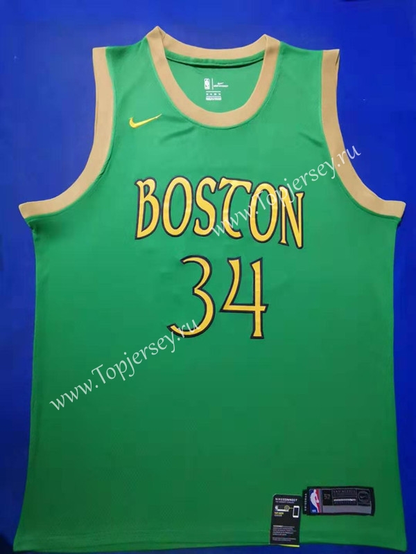 City Edition 2019-2020 Boston Celtics Green #34 NBA Jersey,Boston Celtics