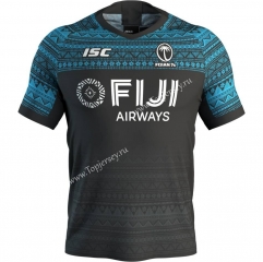 2019-2020 Fiji Sevens Away Blue&Black Rugby Shirt