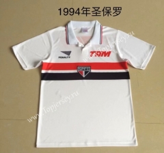 Retro Version 1994 Sao Paulo White Thailand Soccer Jersey AAA-AY