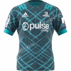 2020 Highlanders Away Blue&Green Thailand Rugby Jersey