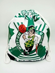 Boston Celtics White&Green Basketball Drawstring Bag