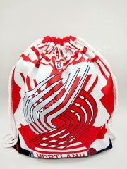 Portland Trail Blazers Red&White Basketball Drawstring Bag