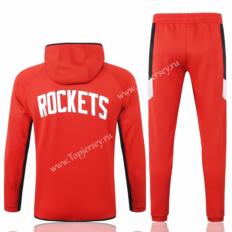 2020-2021 NBA Houston Rockets Red Jacket Uniform With Hat-815 ...
