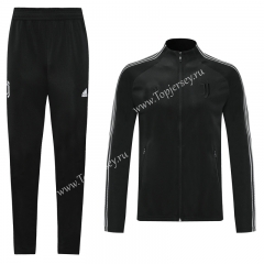 2020-2021 Juventus Black (Ribbon) Thailand Soccer Jacket Uniform-LH