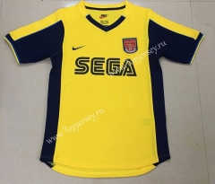Retro Version 2000 Arsenal Away Yellow Thailand Soccer Jersey AAA-AY