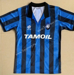 Retro Version 1991 Atalanta BC Home Blue&Black Thailand Soccer Jersey AAA-709