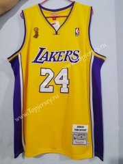 Mitchell&Ness Los Angeles Lakers Yellow #24 NBA Jersey