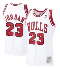 Mitchell&Ness Chicago Bulls White #23 NBA Jersey
