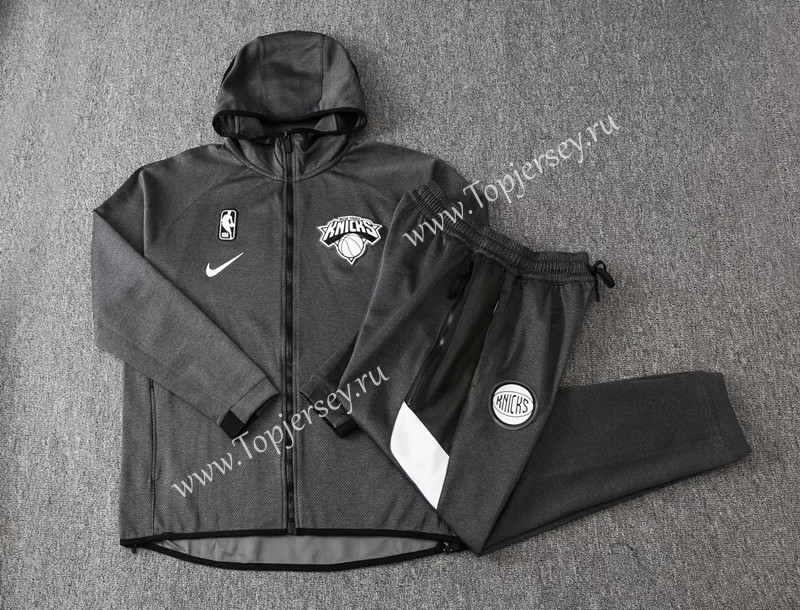 2020-2021 NBA New York Knicks Gray Jacket Uniform With Hat-815,New ...