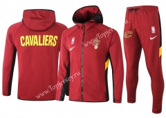 2020-2021 NBA Cleveland Cavaliers Maroon Jacket Uniform With Hat-815