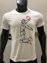 White NBA Cotton T-shirt