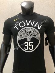 Golden State Warriors Black #35 NBA Cotton T-shirt