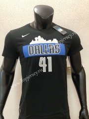 Dallas Mavericks Black #41 NBA Cotton T-shirt
