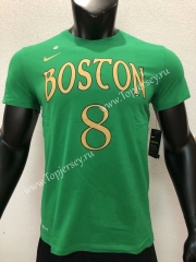 Boston Celtics Green #8 NBA Cotton T-shirt