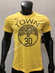 Golden State Warriors Yellow #30 NBA Cotton T-shirt