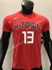 Houston Rockets Red #13 NBA Cotton T-shirt