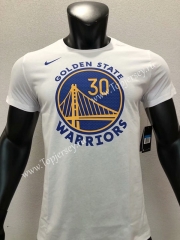 Golden State Warriors White #30 NBA Cotton T-shirt