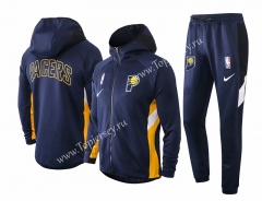 2020-2021 NBA Indiana Pacers Royal Blue Jacket Uniform With Hat-815