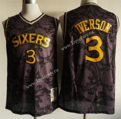 Philadelphia 76ers  #3 (IVERSON) Print NBA Jersey