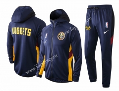 2020-2021 NBA Denver Nuggets Royal Blue Jacket Uniform With Hat-815