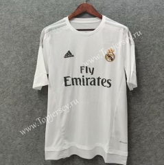 Retro Version 2015-2016 Real Madrid Home White Thailand Soccer Jersey AAA-510