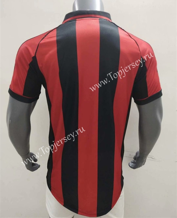 Retro Version 1998-2000 AC Milan Home Red&Black Thailand Soccer ...