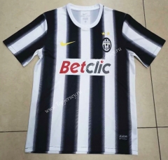 Retro Version 2012 Juventus Home Black&White Thailand Soccer Jersey-912