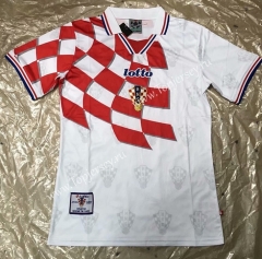 1998 World Cup Retro Version Croatia Home Red& White Thailand Soccer Jersey AAA-503