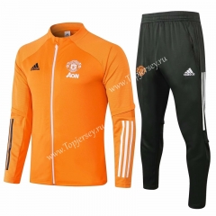 2020-2021 Manchester United Orange Thailand Soccer Jacket Uniform-815