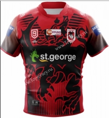 2020-2021 St George Red&Black Thailand Rugby Jersey