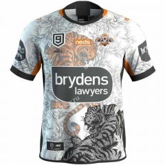 2020 Wests Tigers Gray&White Thailand Rugby Jersey
