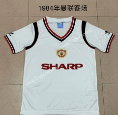 Retro Version 1984 Manchester United Away White Thailand Soccer Jersey AAA-AY