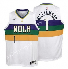 New Orleans Pelicans White #1 NBA Jersey