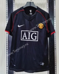 Retro Version Manchester United Away Black Thailand Soccer Jersey AAA-C1046