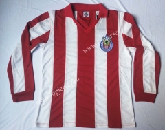 Retro Version 60 Deportivo Guadalajara Home Red&White LS Thailand Soccer Jersey AAA-912