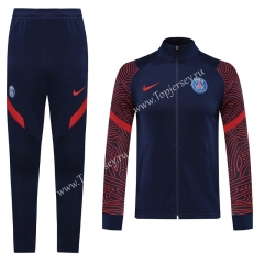 2020-2021 Paris SG Royal Blue&Red Thailand Training Soccer Jacket Unifrom-LH